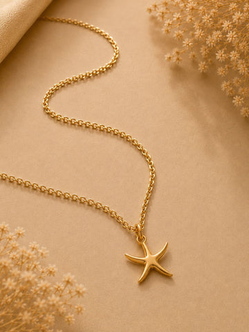 Demifine 18K Gold-Plated Starfish Pedant Necklace
