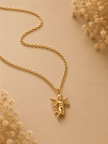 Demifine Gold Plated Angel Pendant