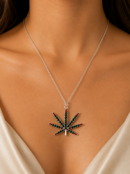 Marijuana Leaf Pendant For Men