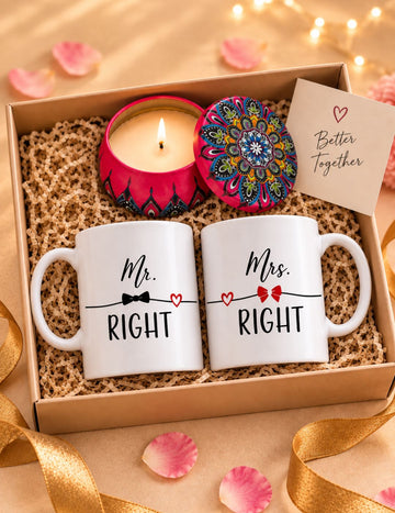 Mandala Candle Tin MR MRS Gift Set
