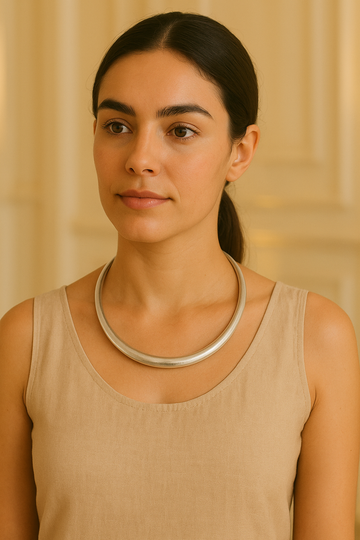 Handmade Silver-Plated Hasli Necklace