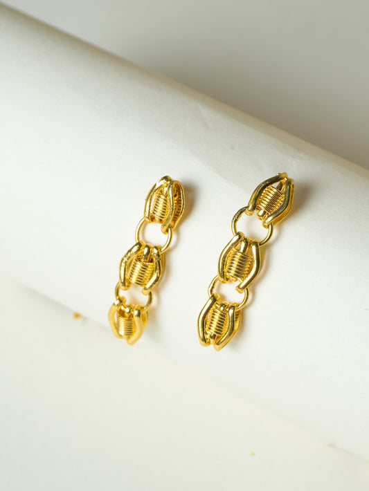 Gold-Plated Drop Earrings