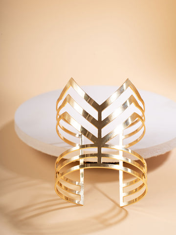 Geometric Gold-Toned Cuff Bracelet