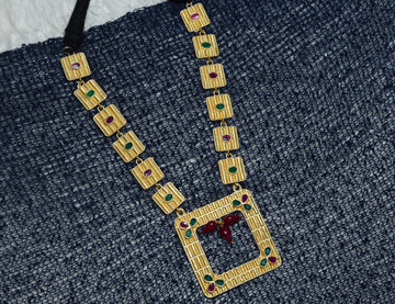 Gold-Plated Geometric Necklace