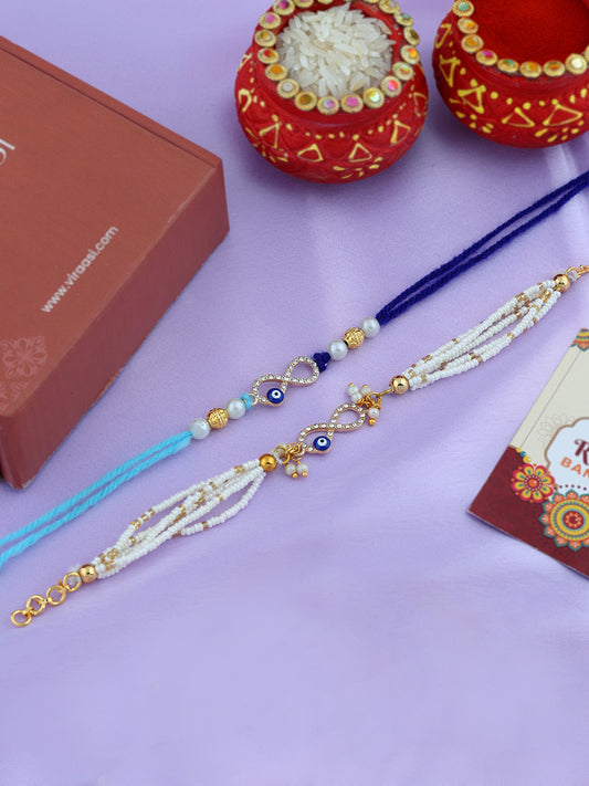 Evil Eye Bhaiya Bhabhi Rakhi Combo