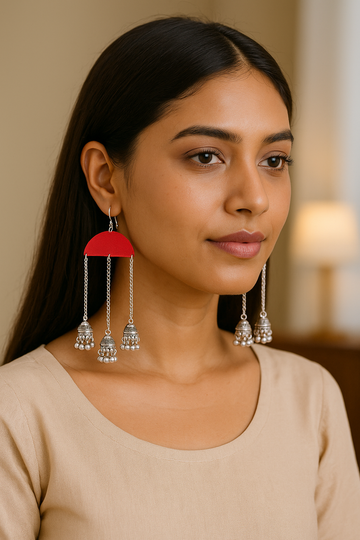 Handcrafted Fabric Dangle Earrings