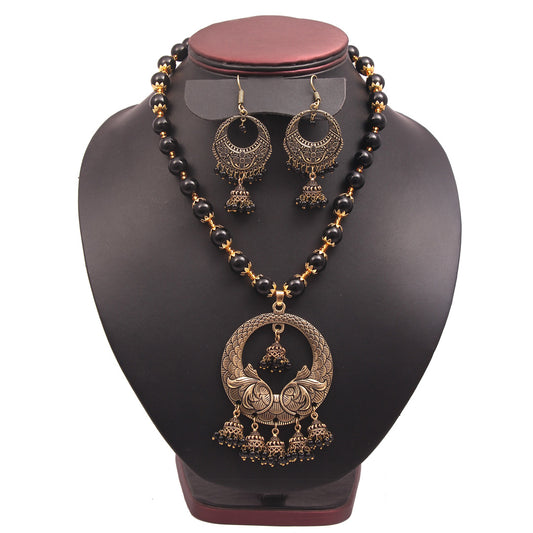 Black Beads Fancy jewelry Set