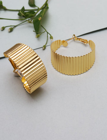 Gold Plated Big Hoop Earring