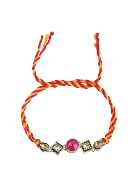 Set of 5 Rakhi Combo with Roli Chawal and Get 1 Rakhi Free