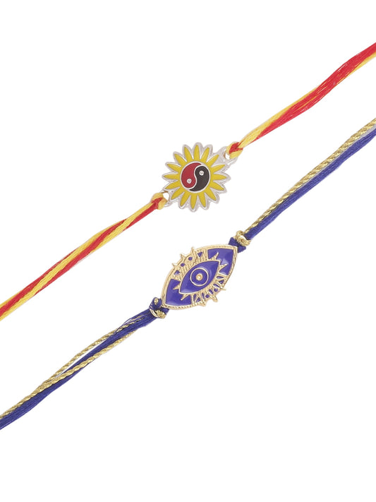 Set of 2 Meenakari Rakhis For Brother