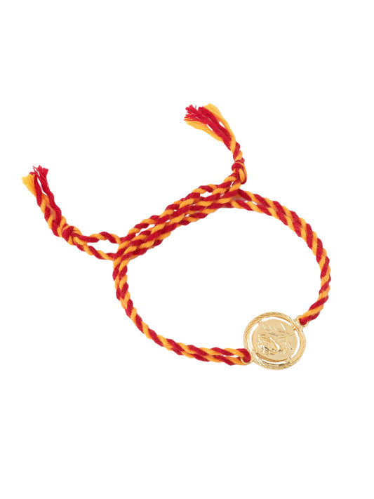 Gold-Plated Flower Engraved Rakhi (Set of 1)