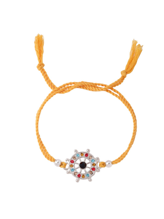 Colourful Stone Studded Rakhi For Brother