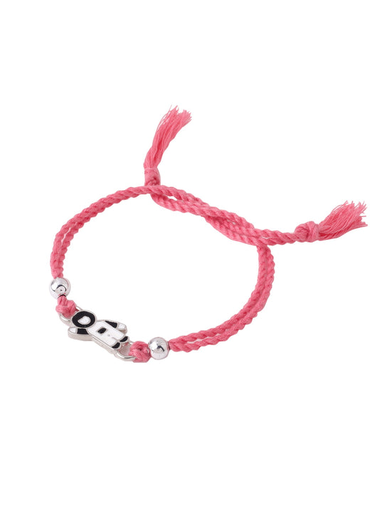 Beautiful Pink Thread Astronaut Rakhi For Kids