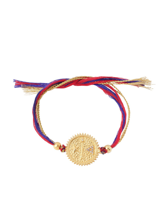 Gold-Plated Set of 1 Rakhi For Brother