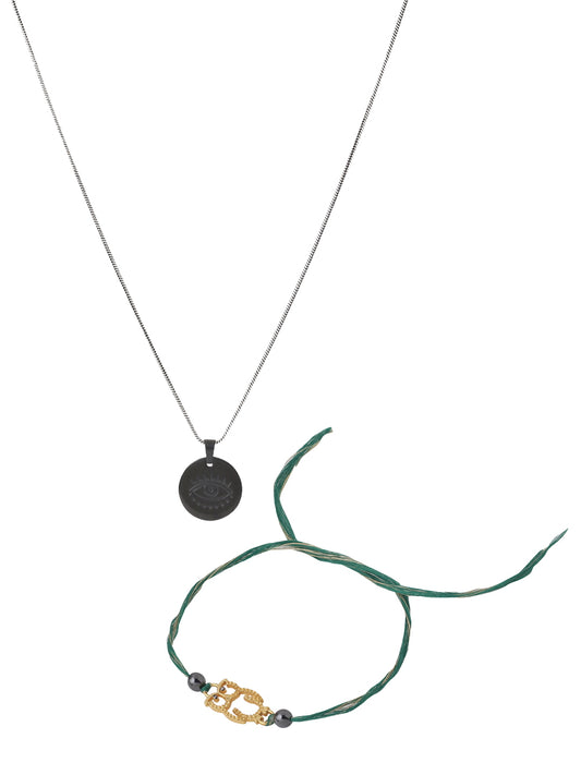 Rakhi with Evil Eye Chain Pendant For Brother