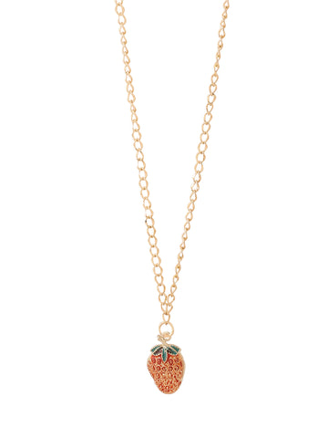 Strawberry Minimal Necklace For Girls
