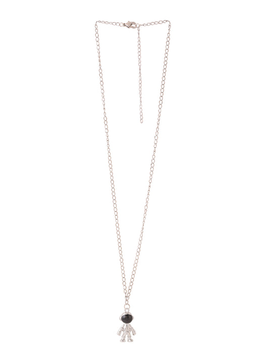 Silver Astronaut Pendant Necklace