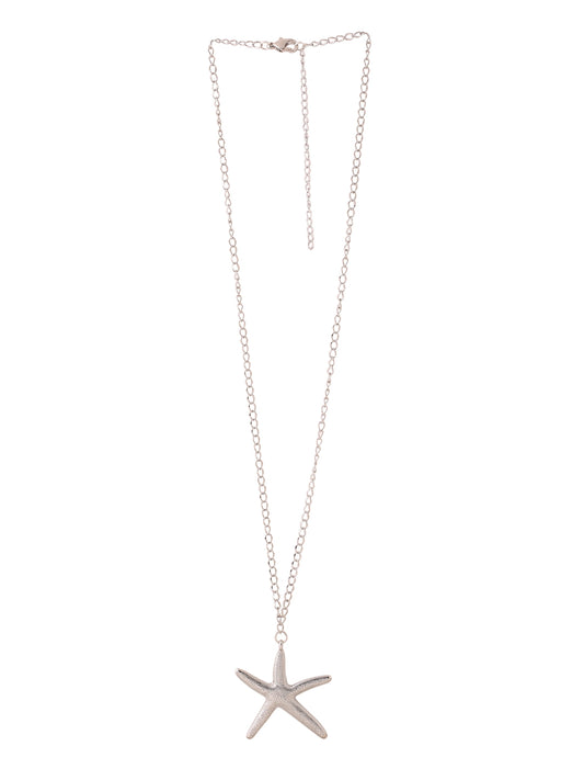 Silver Plated Starfish Charm Pendant For Girls and Women