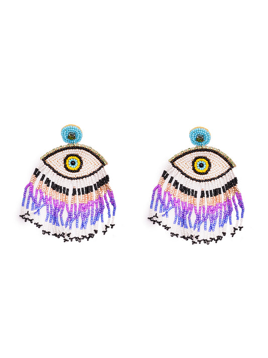 Handmade Blue Evil Eye Earring
