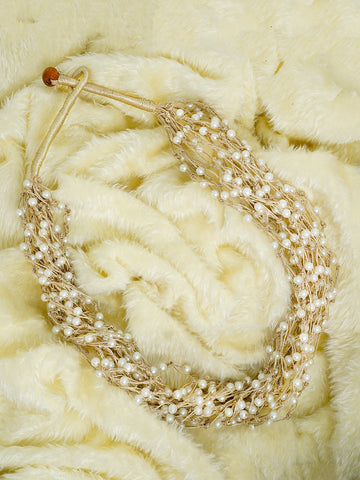 White Pearl Thread Necklace
