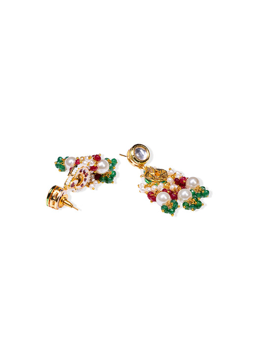 Gold Plated Meenakari Jewelry Set