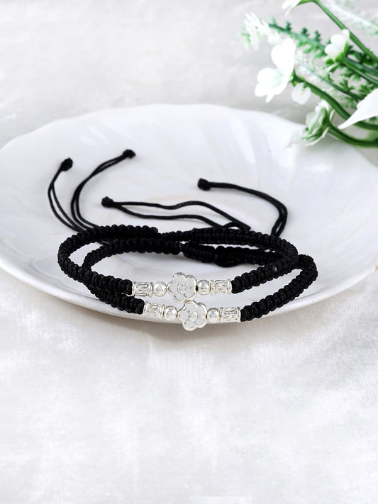 925 Silver Flower Pipe Anklet