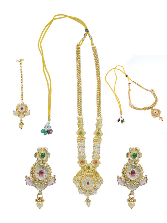 Gold-Plated Enameled Bridal Set