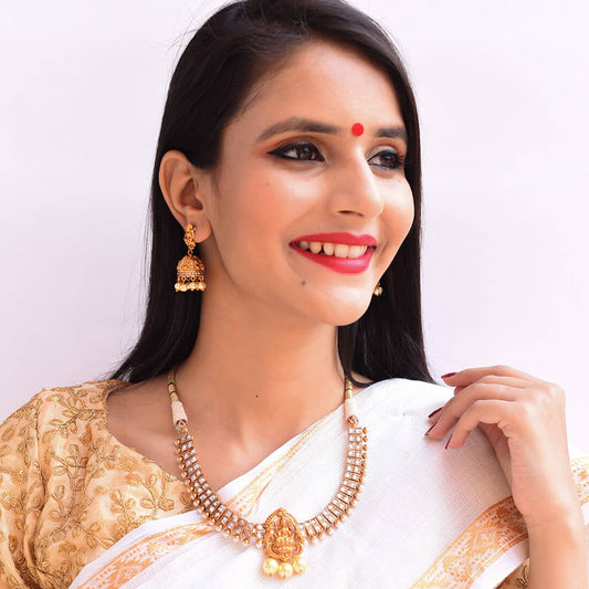 goddess-laxmi-gold-plated-temple-jewelry-necklace-set-viraasi
