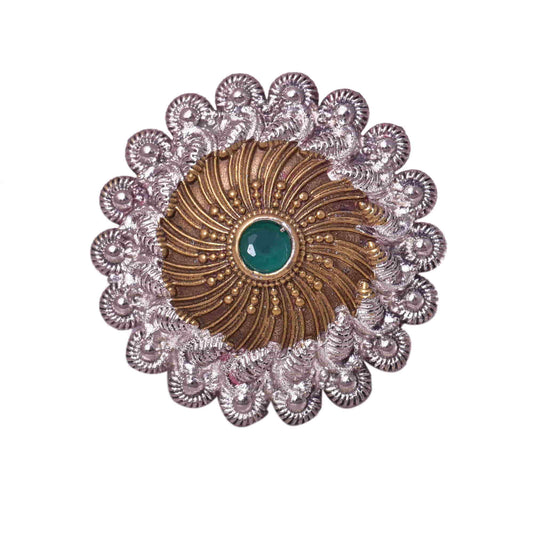 gold-and-silver-plated-small-adjustable-ring-green-viraasi