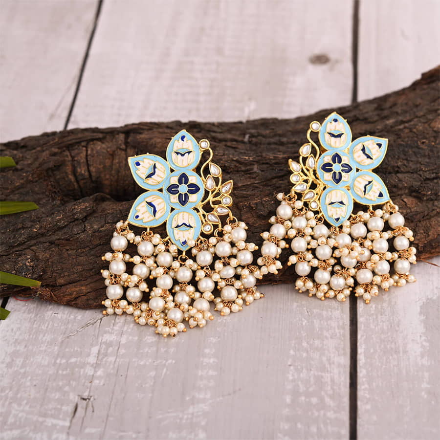 contemporary-jhumka-earrings-with-pearls-skyblue-viraasi