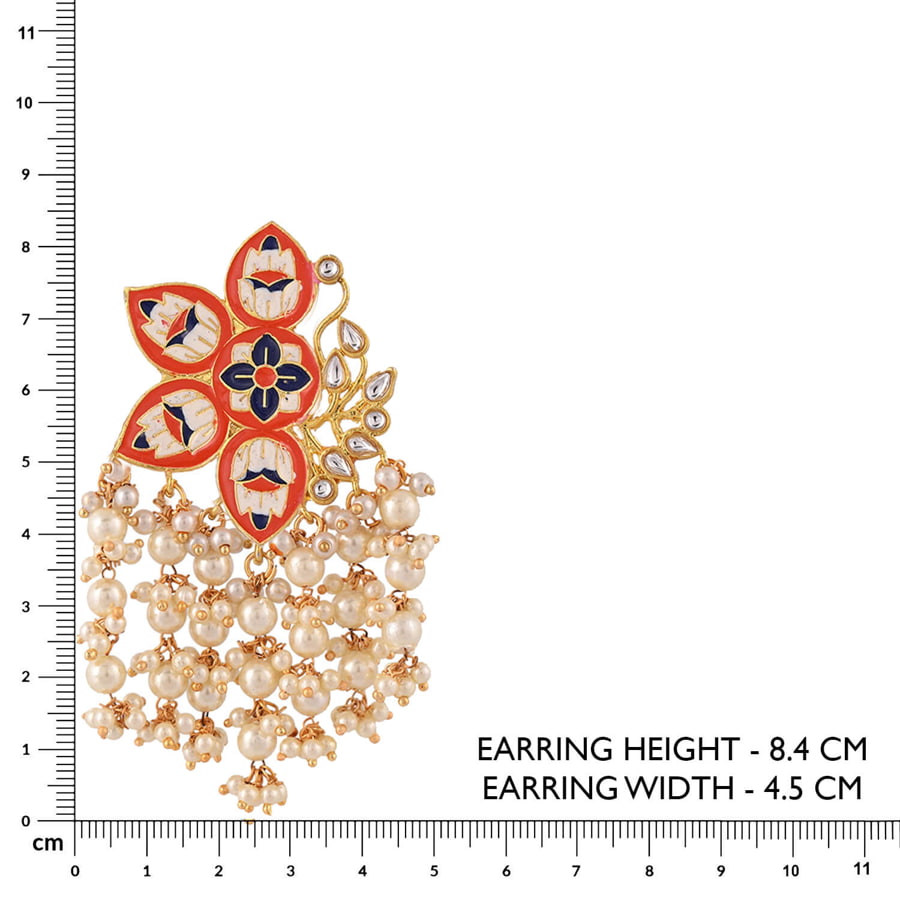 contemporary-jhumka-earrings-with-parls-orange-viraasi