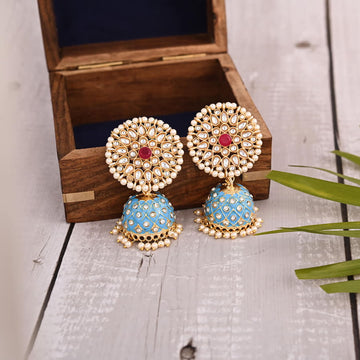 meenakari-dangle-jhumka-earrings-skyblue-viraasi