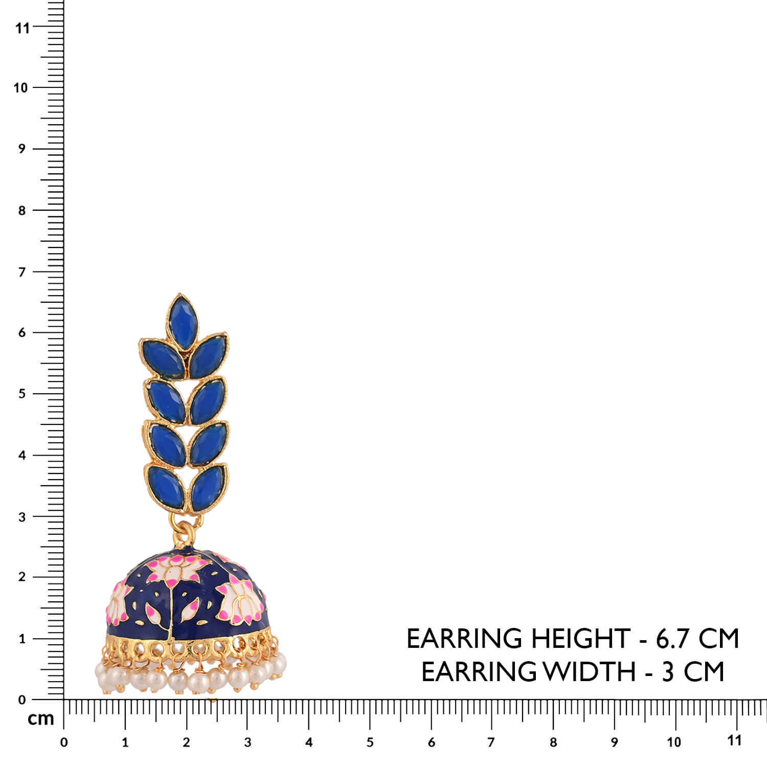 enamel-fusion-floral-jhumka-earring-blue-viraasi
