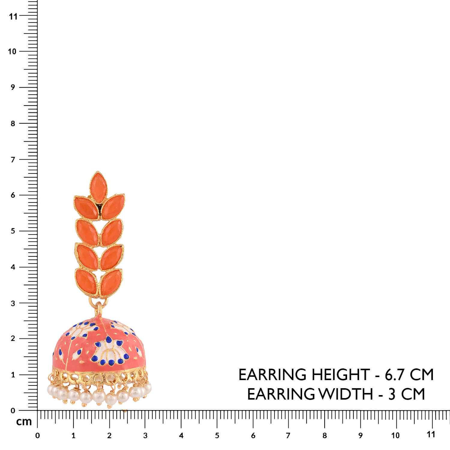 enamel-fusion-floral-jhumka-earring-orange-viraasi