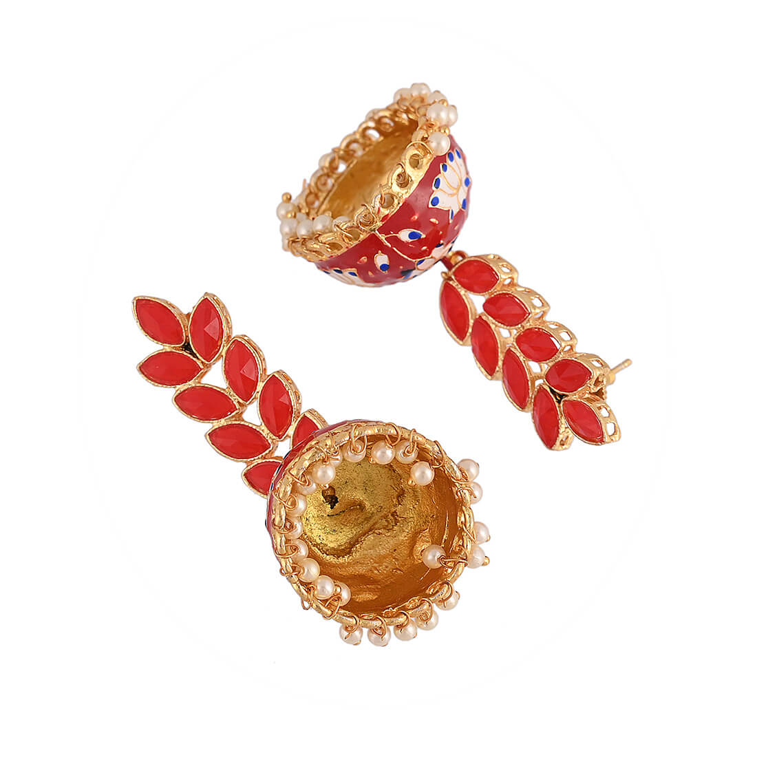 enamel-fusion-floral-jhumka-earring-red-viraasi
