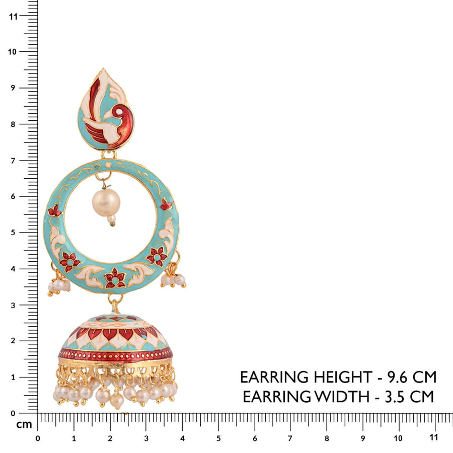 peacock-shape-meenakari-earrings-skyblue-viraasi