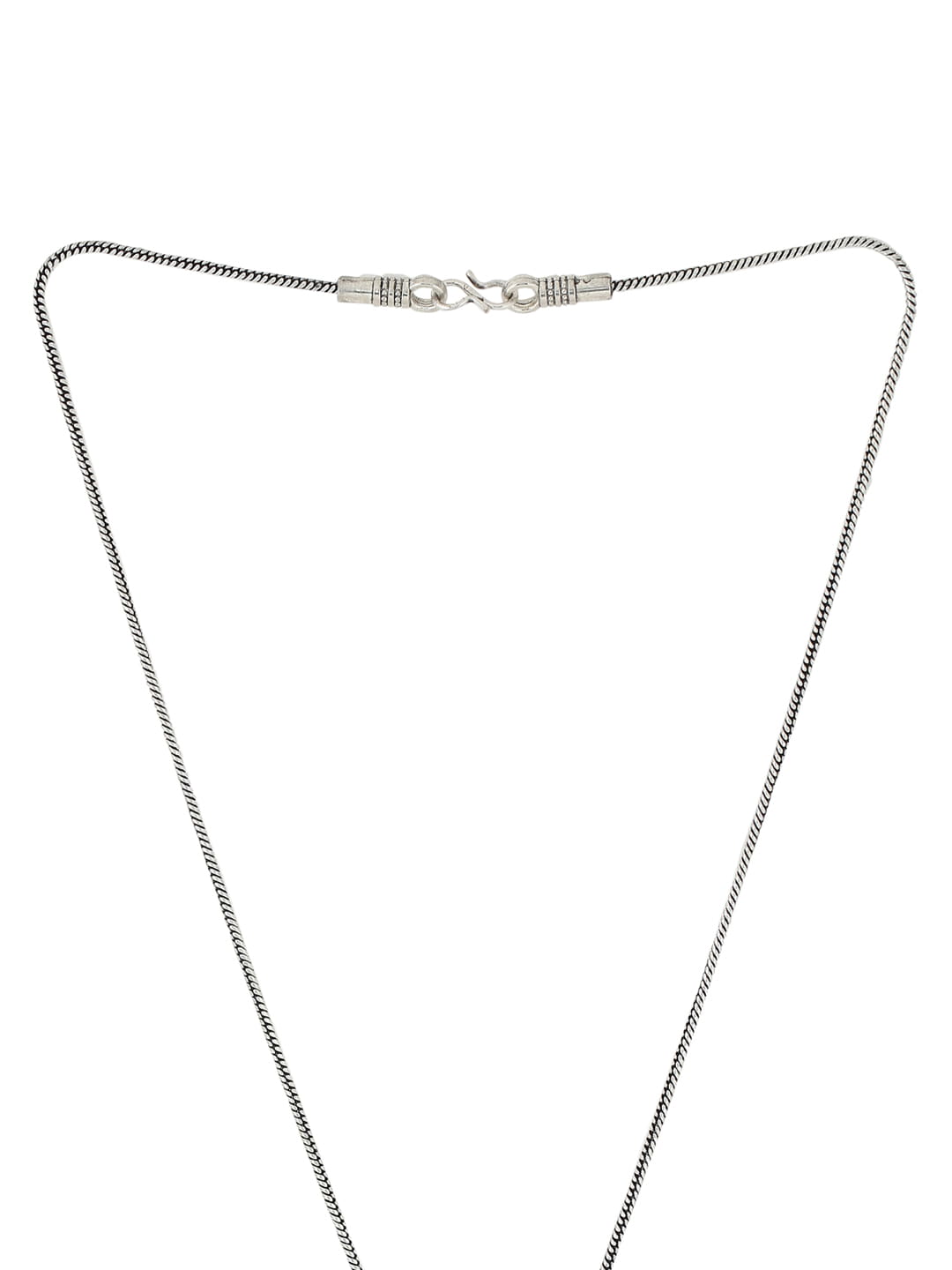 oxidized-chain-pendant-with-drop-pearl-earrings-viraasi