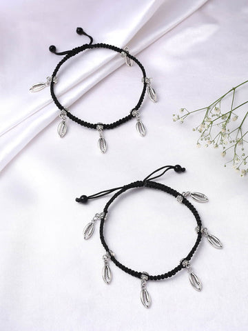 Silver Plated Sea Shell Anklet For Women