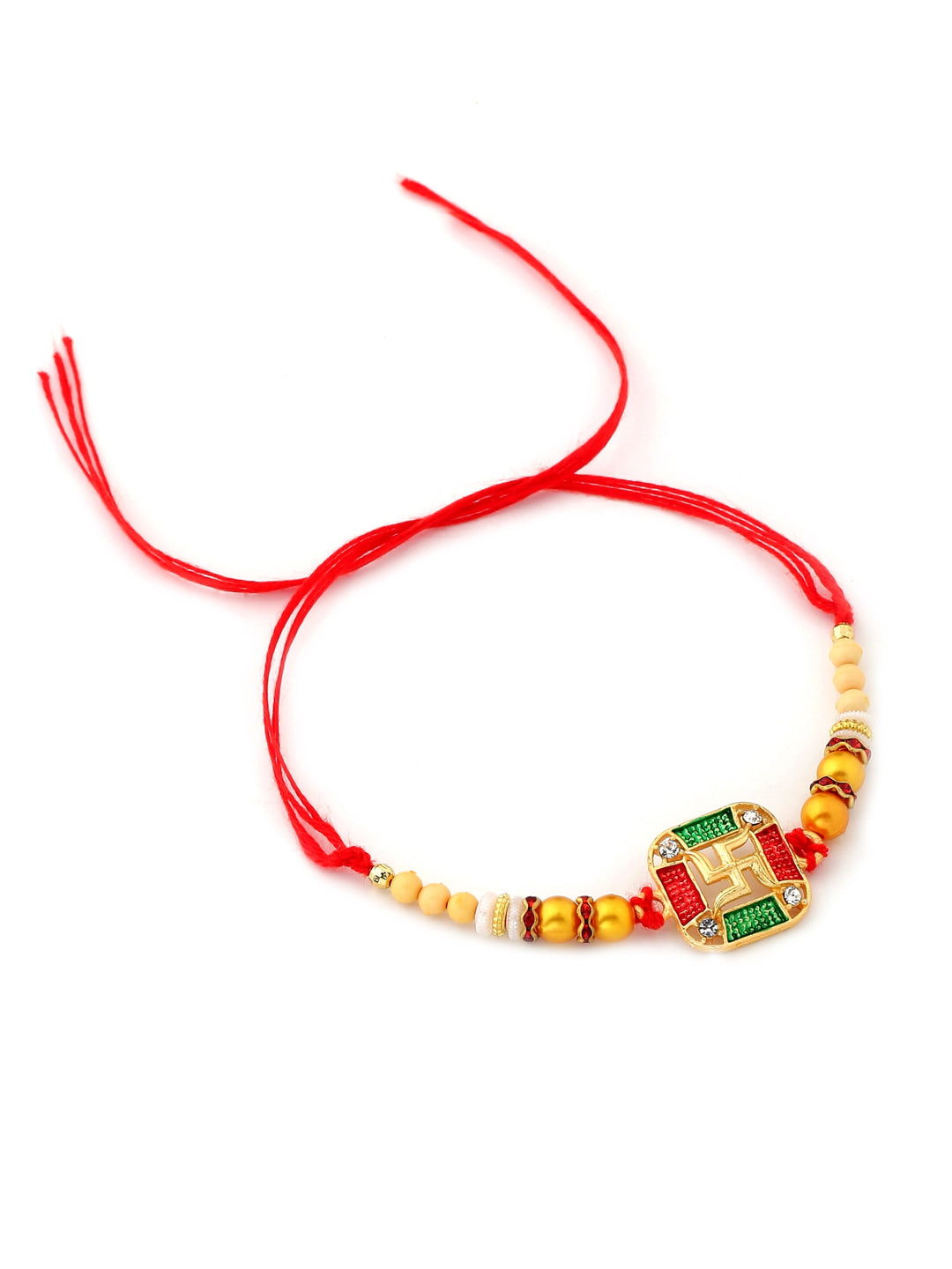 Set of 2 Lord Ganesha and Swastika Rakhi for Brother-Viraasi