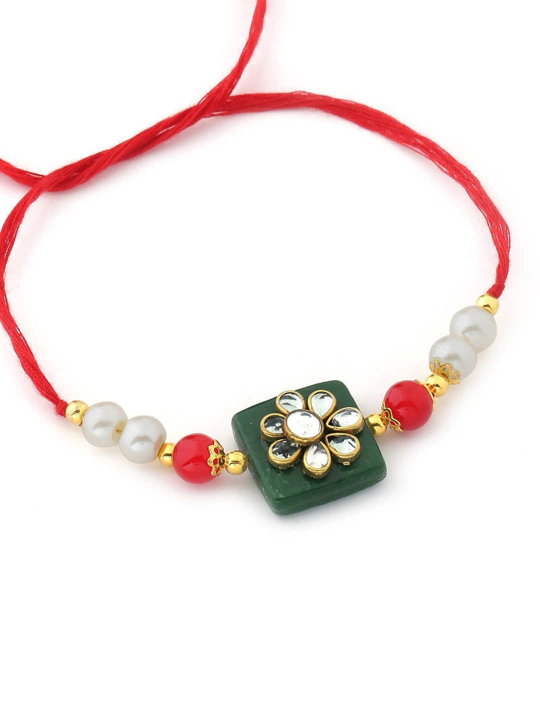 Kundan and Pearls Bhai Bhabhi Rakhi-Viraasi