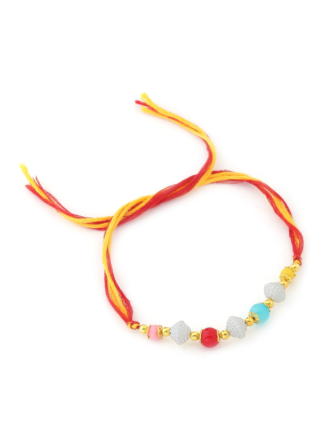Multi-Color Pearls Bhai Bhabhi Rakhi-Viraasi