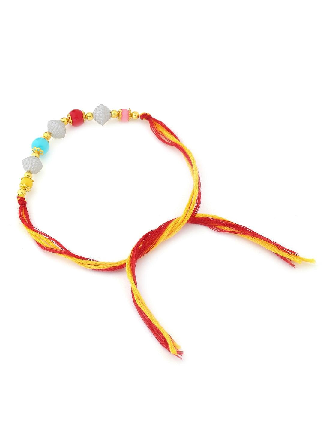 Multi-Color Pearls Bhai Bhabhi Rakhi-Viraasi