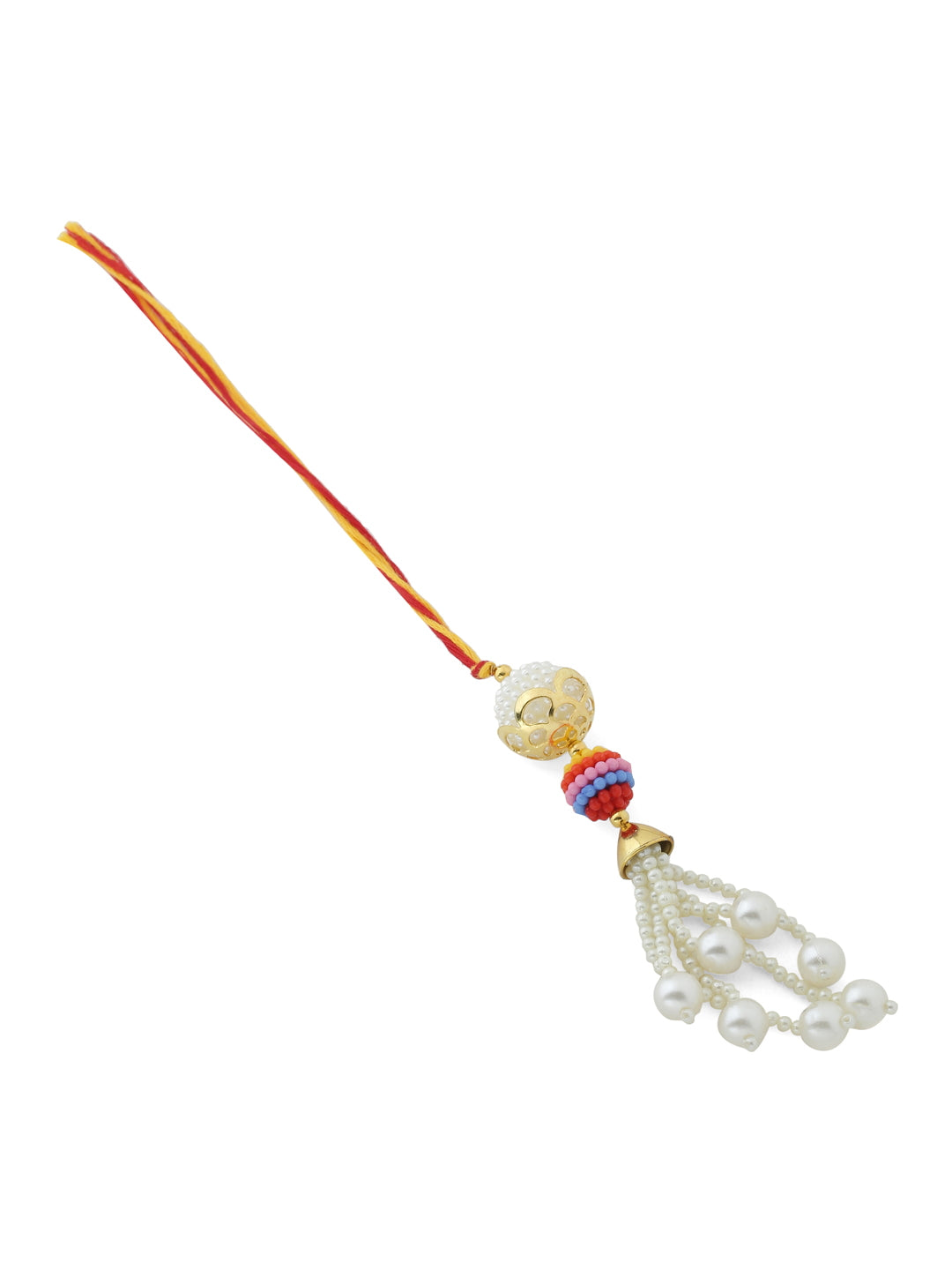 Multi-Color Pearls Bhai Bhabhi Rakhi-Viraasi