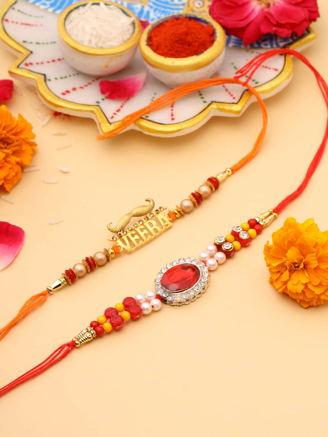 Set of 2 Rakhi for Bhai-Viraasi
