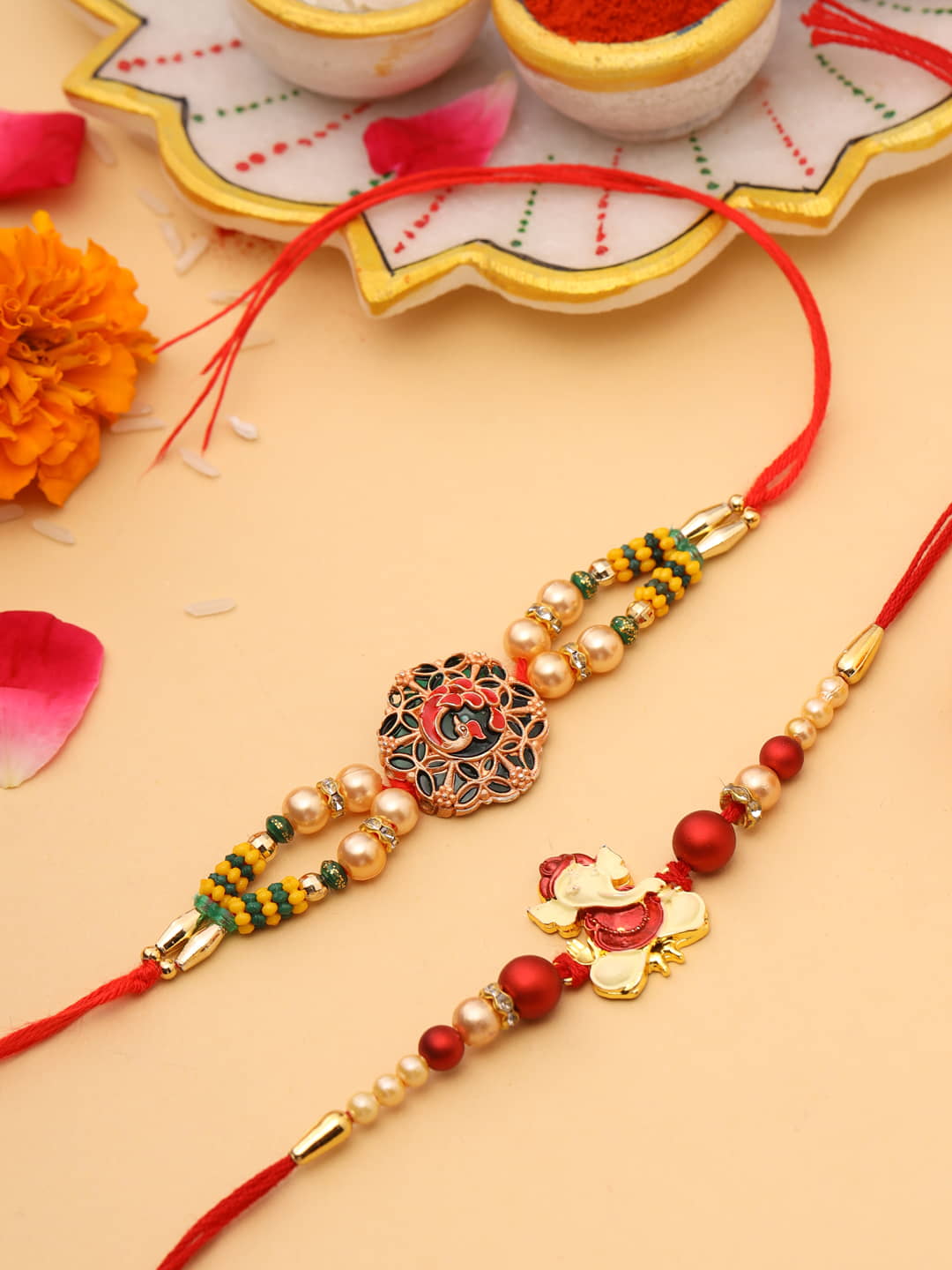 Set of 2 Multi-Color Rakhi For Brother-Viraasi