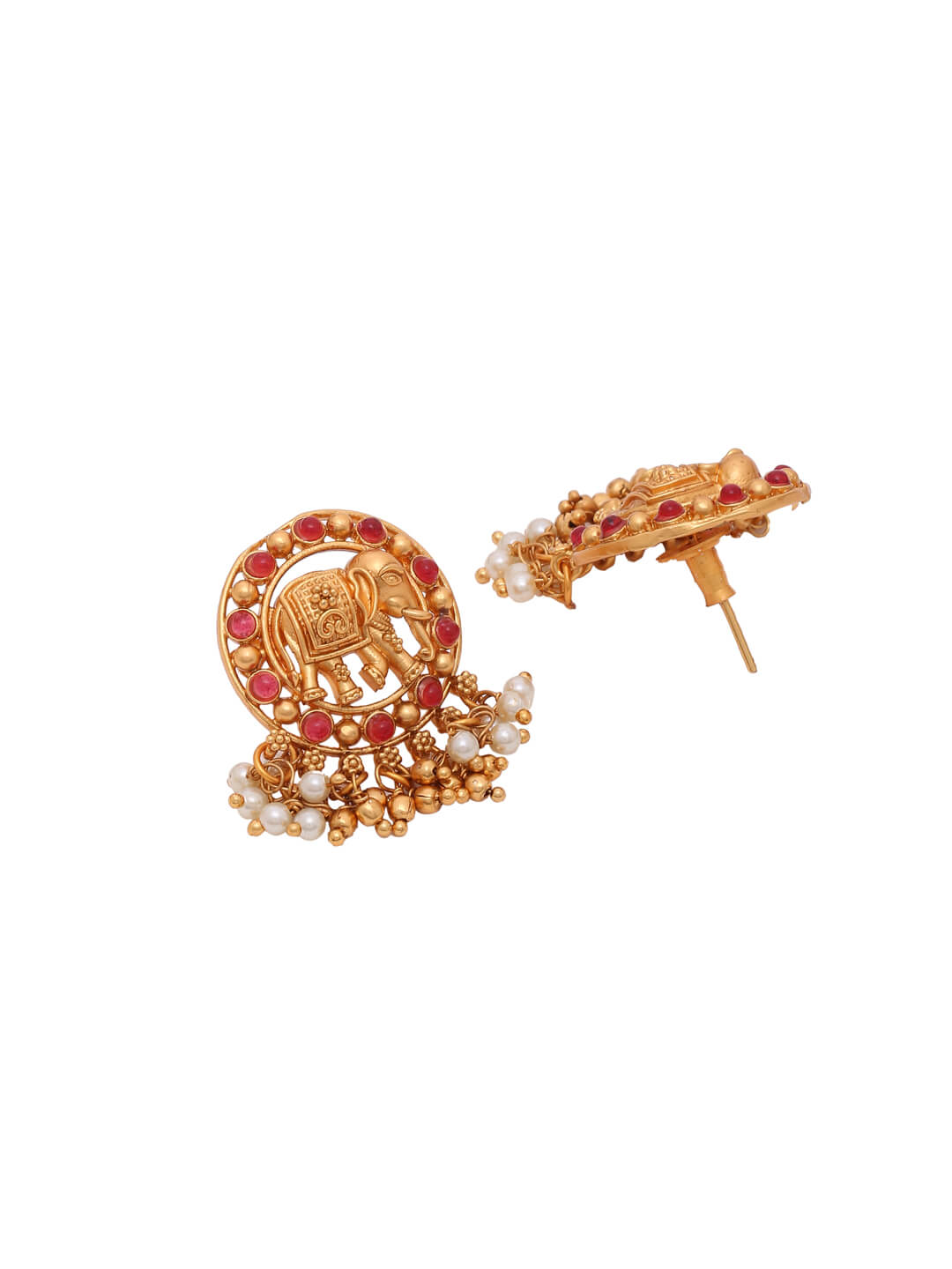 elephant-shape-gold-plated-choker-necklace-set-viraasi