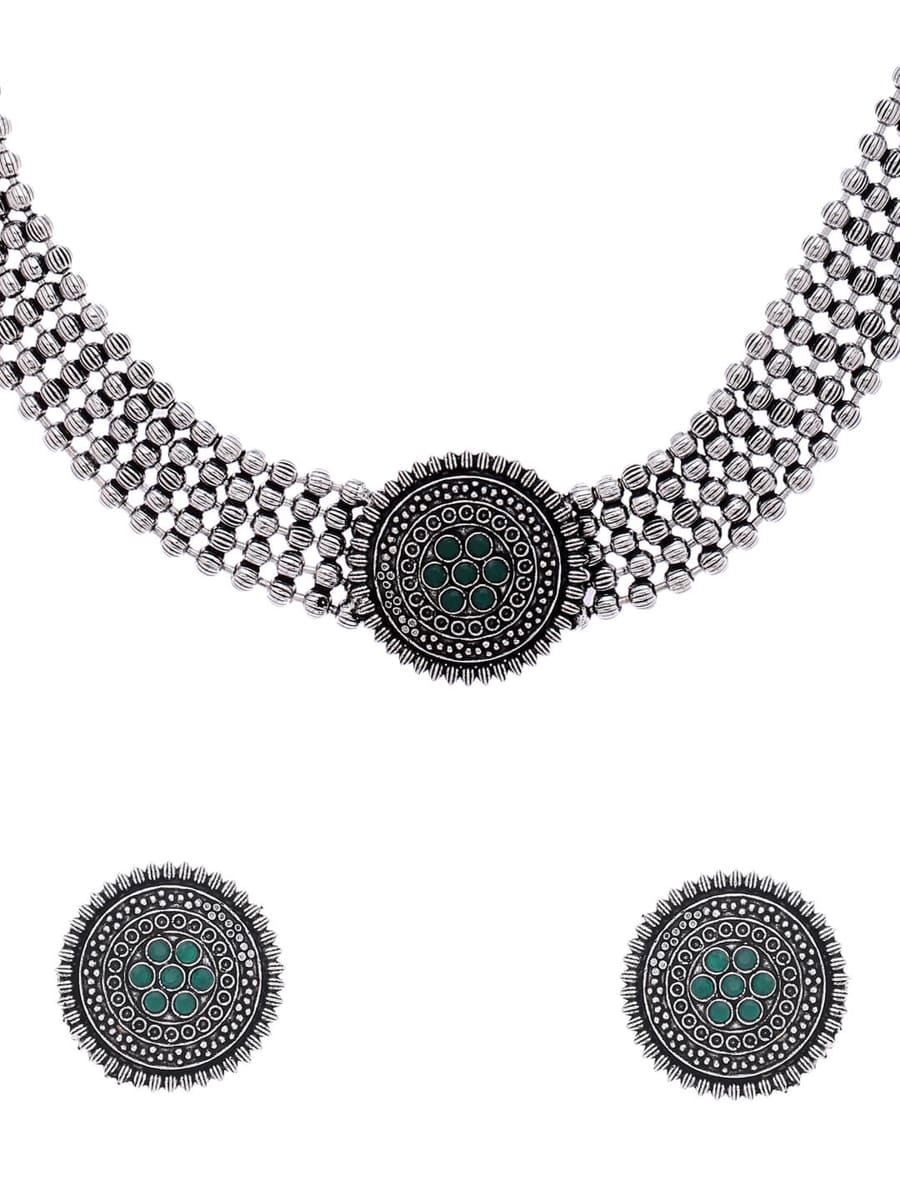 oxidized-choker-necklace-set-viraasi