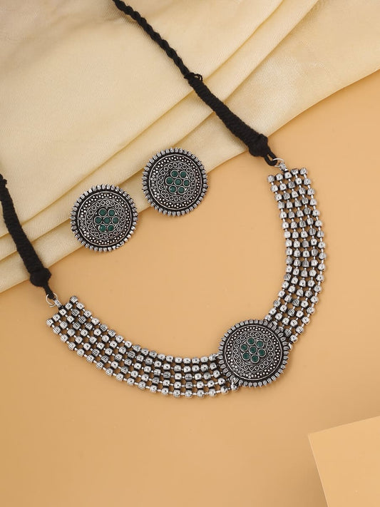 oxidized-choker-necklace-set-viraasi