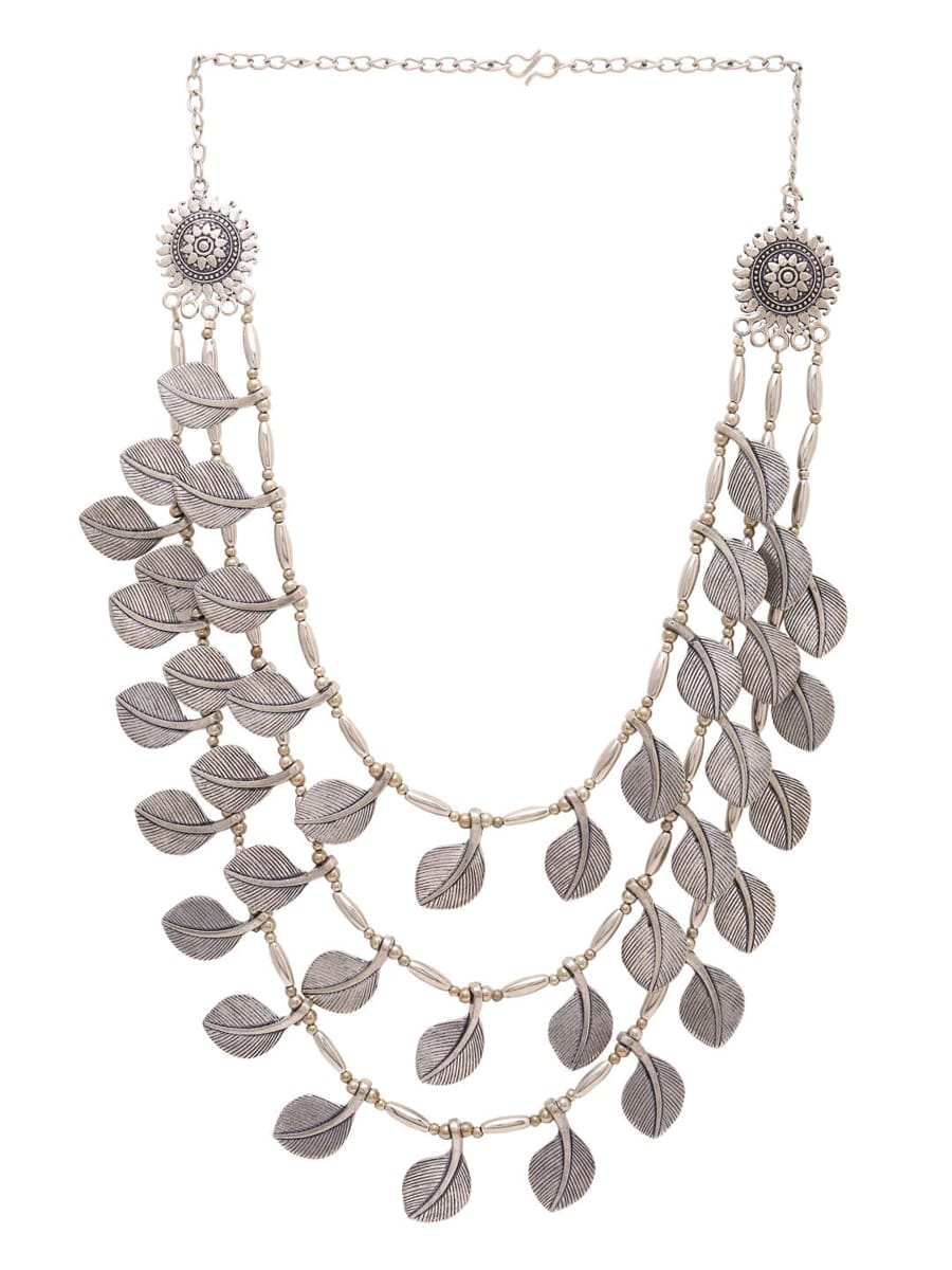 antique-leaves-shape-oxidized-necklace-for-women-viraasi