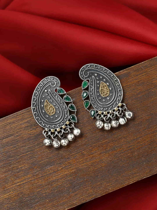 mango-shape-dual-tone-small-earrings-viraasi